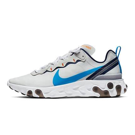 Nike React Element 55  解构 低帮运动跑步鞋 灰蓝