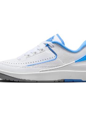 Jordan Air Jordan 2 减震防滑 低帮 复古篮球鞋 GS 白蓝
