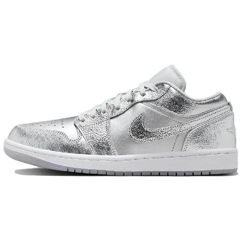 Jordan Air Jordan 1 潮流 低帮 复古篮球鞋 女款 银白,运动鞋new,跑步鞋,淘宝优惠券,粉丝福利购,淘宝优惠卷