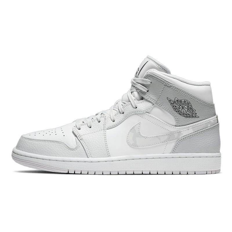 Air Jordan 1 Mid Grey Camo 小Dior 迷彩 防滑中帮复古篮球