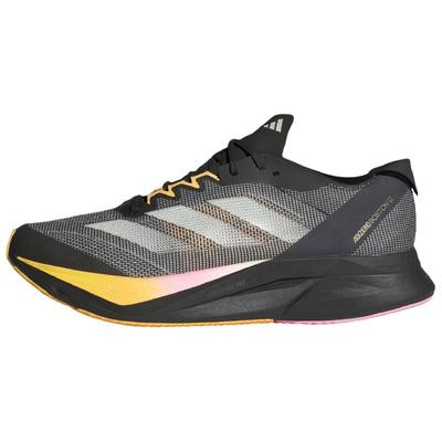 adidas Adizero Boston 12 舒适百搭耐磨 低帮跑步鞋 男款 黑