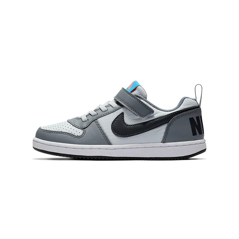中童 Nike Court Borough Low 魔术 休闲 低帮 板鞋 灰蓝