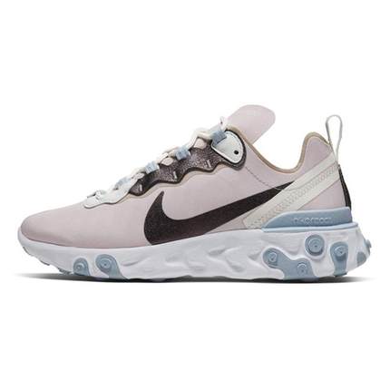 Nike React Element 55 低帮 跑步鞋 女款 淡粉