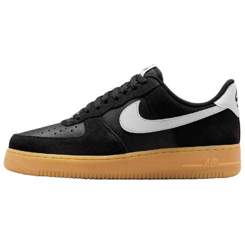 Nike Air Force 1 真皮合成革 Low Black/White/Gum 低帮 板