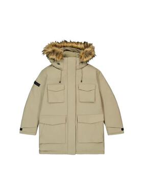 New Balance NB 纯色拉链连帽保暖羽绒服 女款 黄色