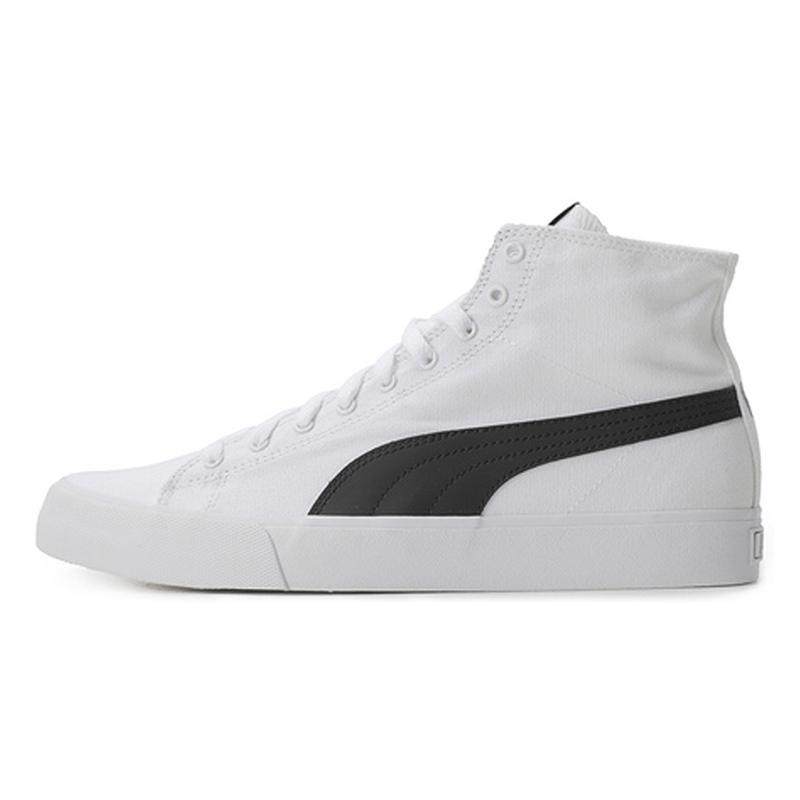 PUMA Bari Mid 轻便耐磨 中帮 板鞋 男女同款 白色
