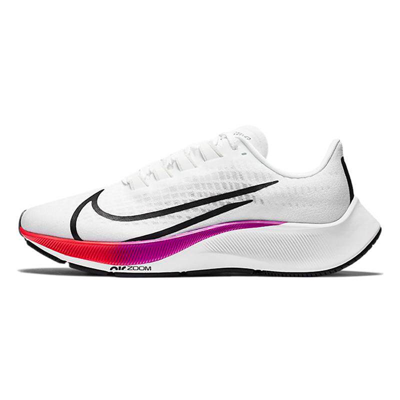 Nike Pegasus 37 飞马37 训练 专业 低帮 跑步鞋 女款 白彩虹