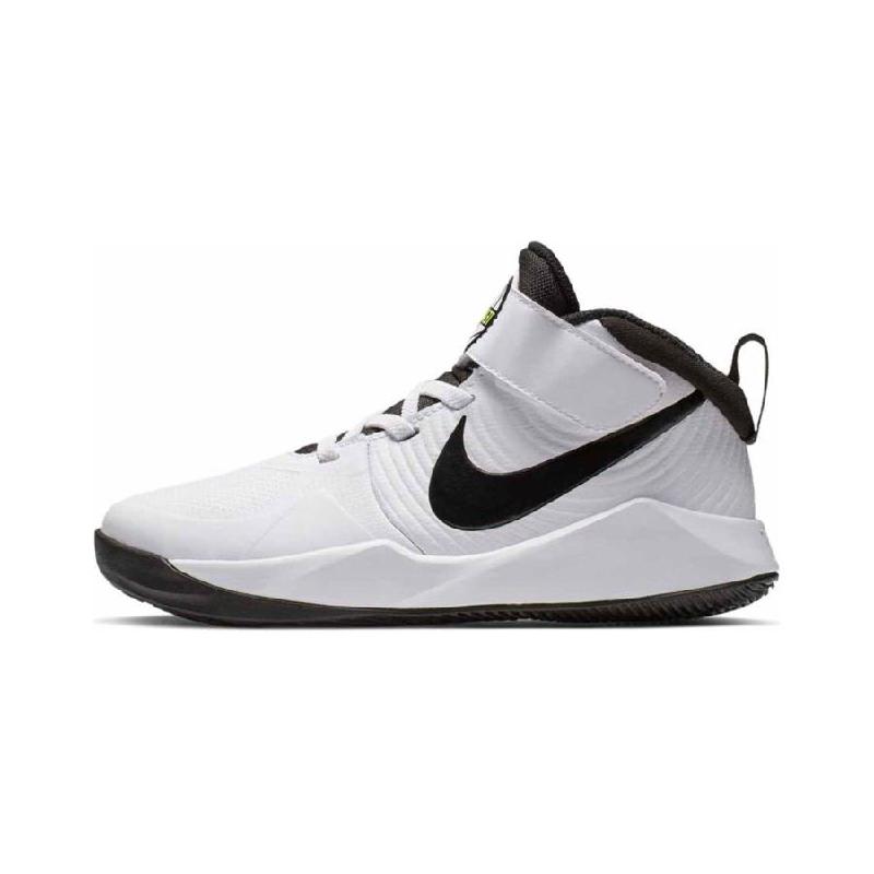 中童 Nike Team Hustle D 9 防滑耐磨轻便 中帮 篮球鞋 黑白