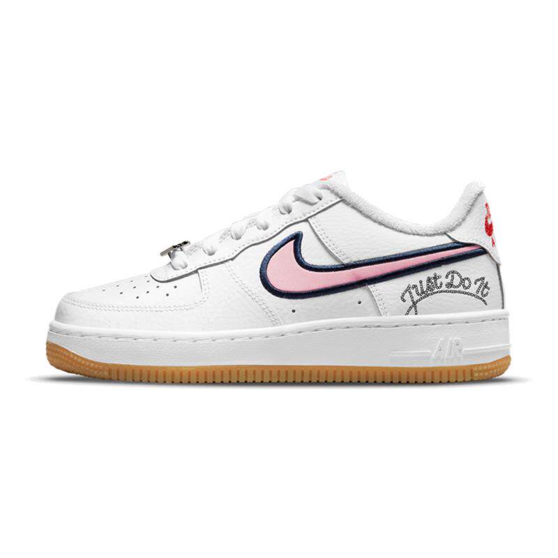Nike Air Force 1 Low LV8 生胶底 低帮 板鞋 GS 白粉色