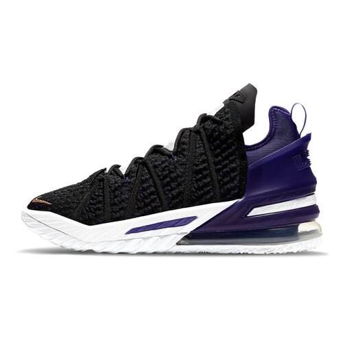 Nike Lebron 18 Lakers 湖人 中帮 篮球鞋 男女同款 黑紫金
