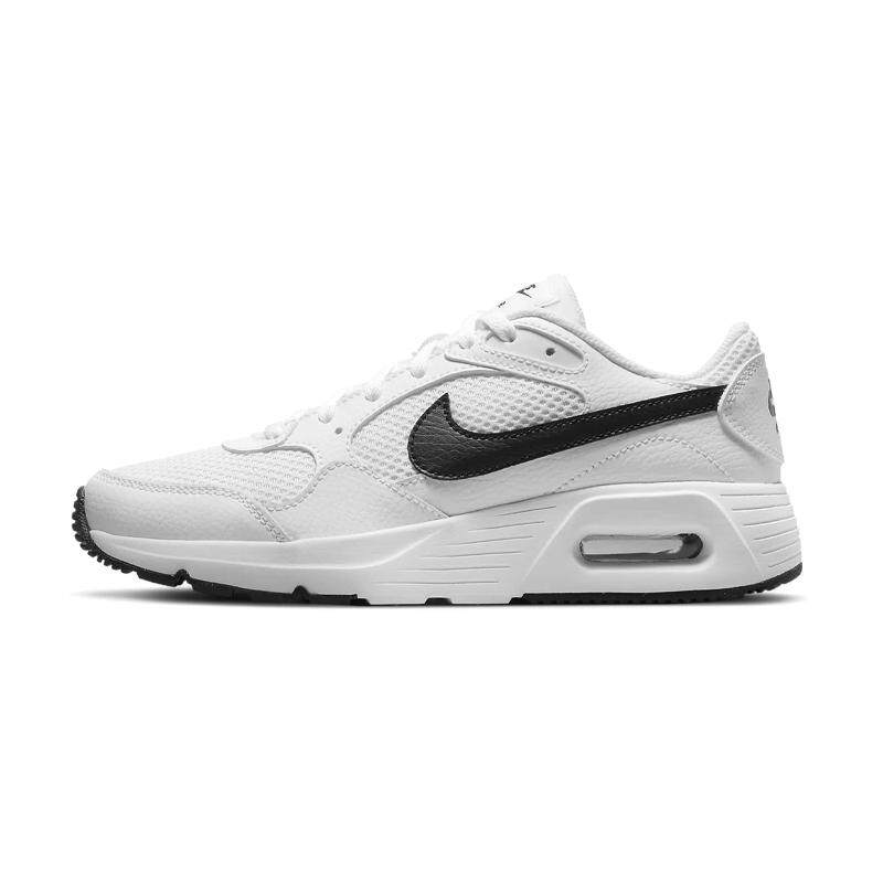 Nike Air Max SC 休闲 轻便透气 低帮 跑步鞋 GS 黑白