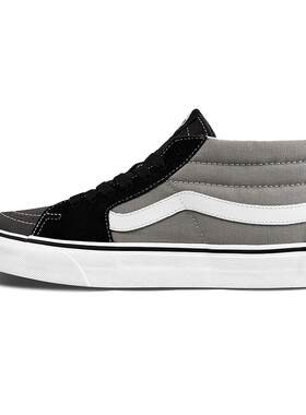 Vans SK8 MID 舒适 复古休闲 防滑 中帮 板鞋 男女同款 黑白
