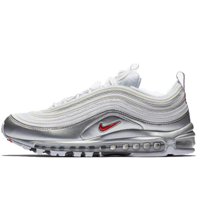 NIKE AIR MAX 97 QS 白银子弹 白色 休闲跑鞋 AT5458-100 男