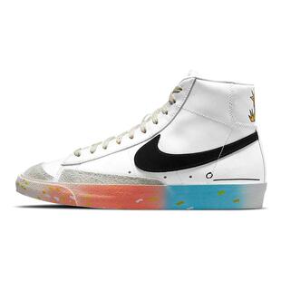 Nike Blazer just do it 合成革 中帮 板鞋 男款 红蓝