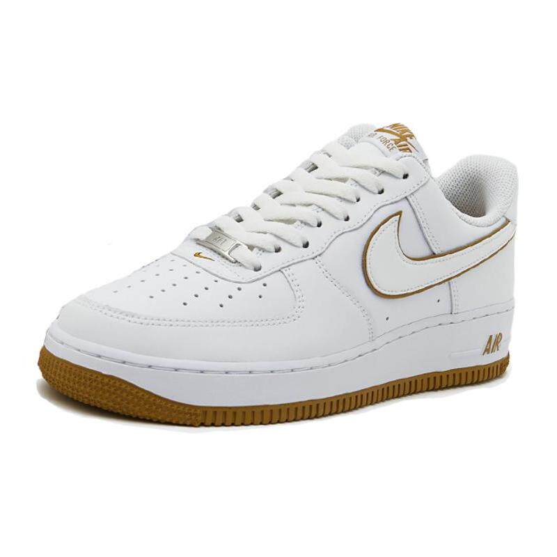 Nike Air Force 1 Low 皮革 耐磨透气 低帮 板鞋 男款 白棕
