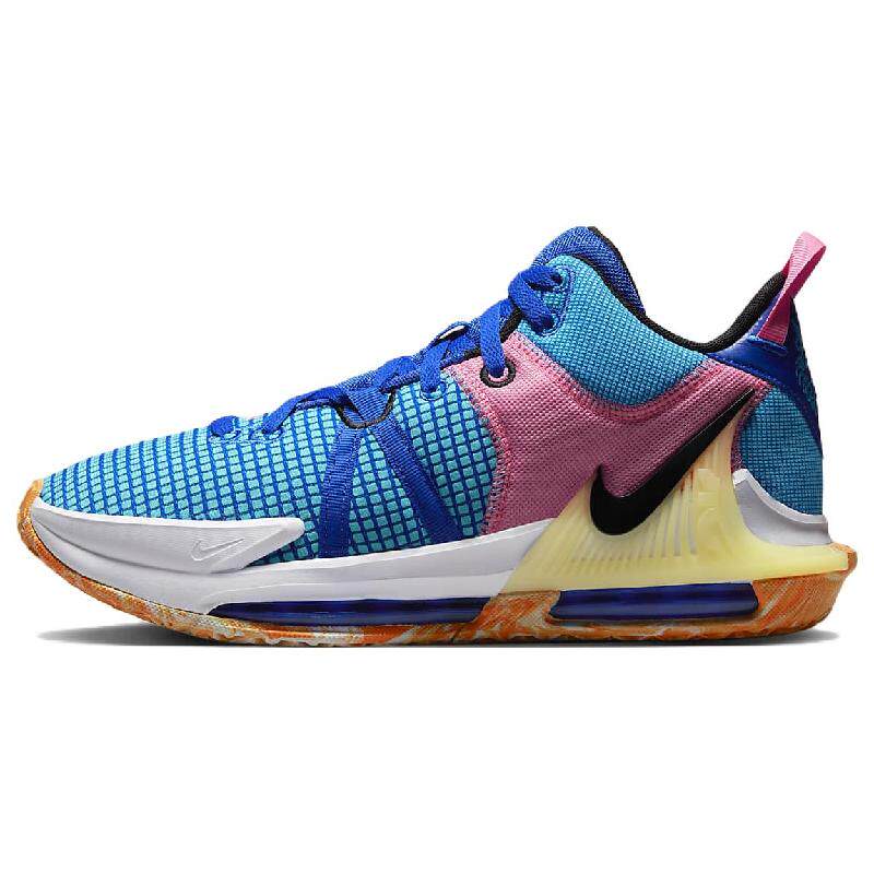 Nike Lebron Witness 7 减震防滑耐磨 低帮 篮球鞋 蓝色
