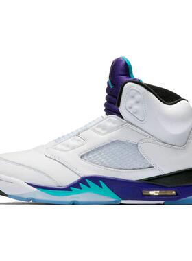 Air Jordan 5 Retro NRG Grape Fresh Prince 无鞋带 新鲜王