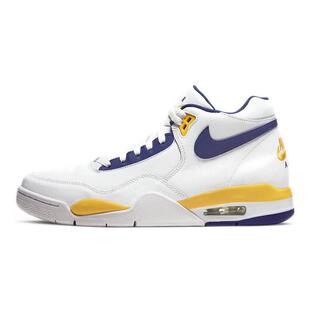 Nike Flight Legacy 皮革 经典复古风格 中帮 篮球鞋 男款 白