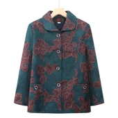 老人衣服老太太夹克衫 中老年女装 新款 上衣妈妈秋装 春秋外套奶奶装