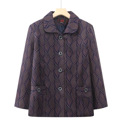 中老年女装春秋外套奶奶装上衣妈妈秋装新款老人衣服老太太夹克衫