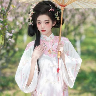 夏季 轻薄清汉女{小桃灼灼}三件套重工刺绣晕染渐变