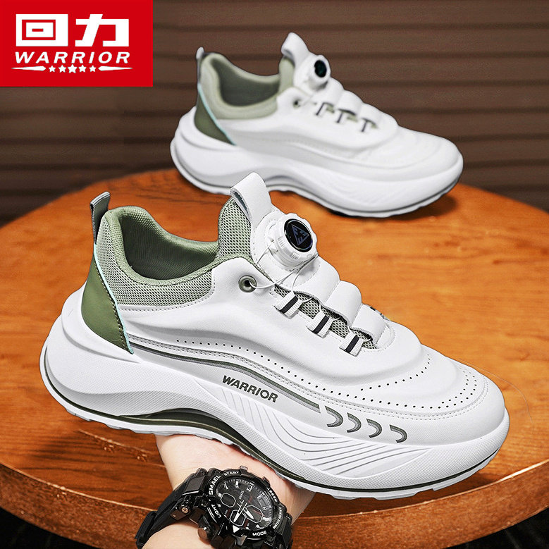 回力老爹男鞋夏季潮牌休闲旋转纽扣运动鞋青少年跑步增高皮面潮鞋,流行男鞋,时尚休闲鞋,淘宝优惠券,粉丝福利购,淘宝优惠卷