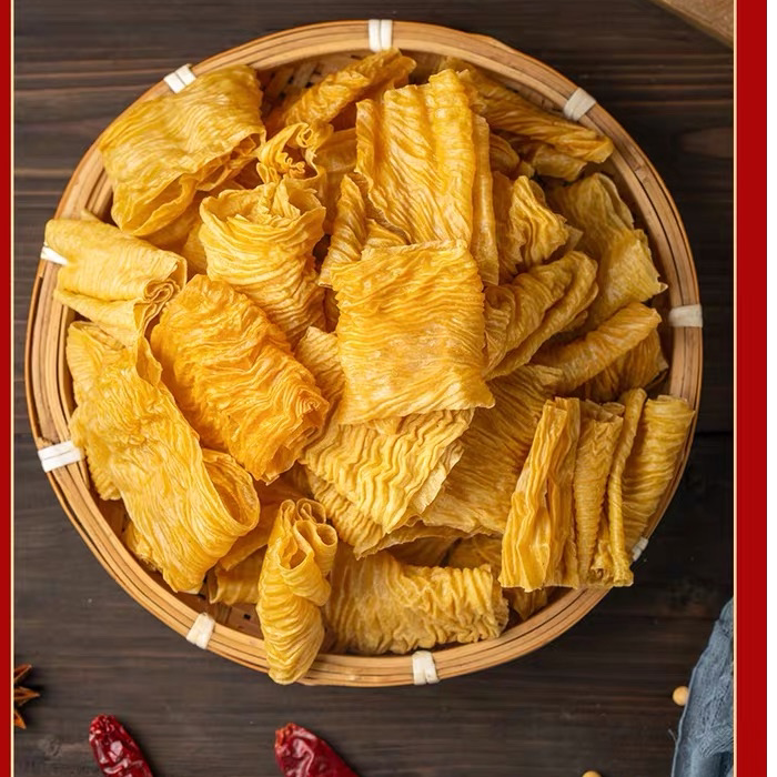 油豆皮四川省细豆皮干货火锅凉拌素肉人造肉老式豆皮无盐干豆皮