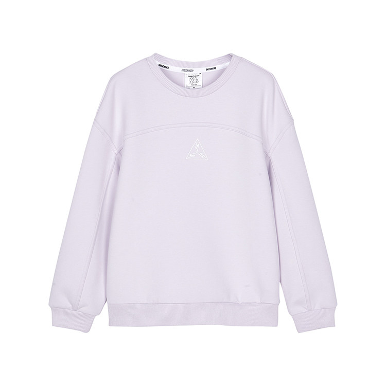 斯凯奇男女童运动服针织套头卫衣春秋新款舒适儿童休闲上衣时尚