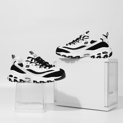 斯凯奇官方旗舰店黑色复古增高秋季经典款熊猫鞋女鞋老爹鞋13148