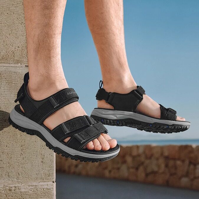 斯凯奇男士凉鞋2026年春季新品户外沙滩鞋外穿拖鞋防滑溯溪凉拖鞋