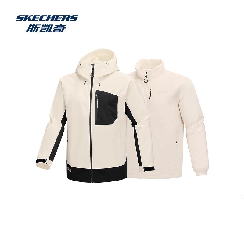 斯凯奇户外冲锋衣2026早春新款男款三合一保暖舒适防风防水时尚
