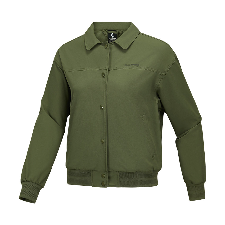 斯凯奇2026年新品运动休闲女款绿色立领外套舒适简约时尚上衣,运动服/休闲服装,运动茄克/外套,淘宝优惠券,粉丝福利购,淘宝优惠卷