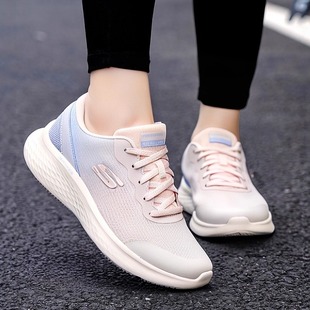 斯凯奇轻奇系列|跑步鞋春秋冬季女款透气厚底轻便休闲网面运动鞋