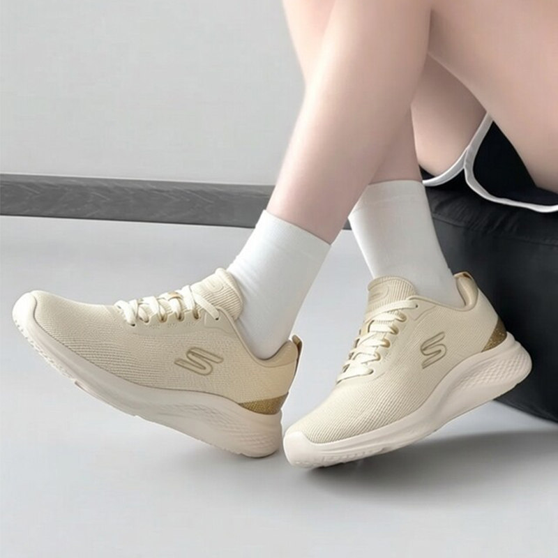 斯凯奇2026年春夏季新款女运动一脚蹬休闲轻便厚底缓震健步跑步鞋