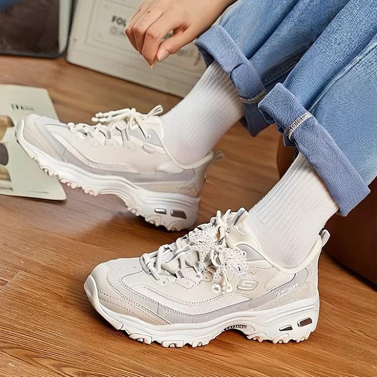 斯凯奇熊猫鞋2026年春秋季新款老爹鞋珍珠蝴蝶结增高闪穿运动女鞋,女鞋,老爹鞋,淘宝优惠券,粉丝福利购,淘宝优惠卷