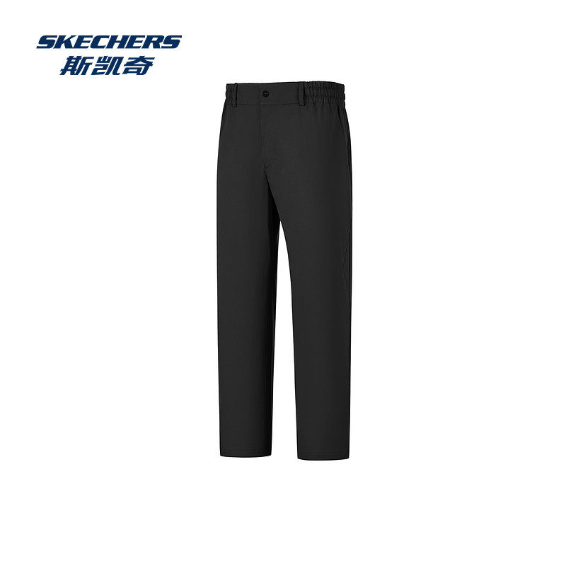 Skechers斯凯奇2026年新款男女同款常规版型深蓝色梭织长裤