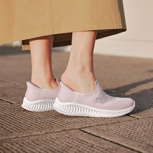 斯凯奇闪步鞋Skechers斯凯奇女一脚蹬网面透气2026新款秋季休闲鞋
