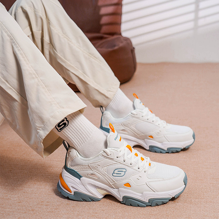 Skechers斯凯奇男鞋秋冬季款二代机甲鞋白芒之心跑步鞋运动老爹鞋,流行男鞋,老爹鞋,淘宝优惠券,粉丝福利购,淘宝优惠卷