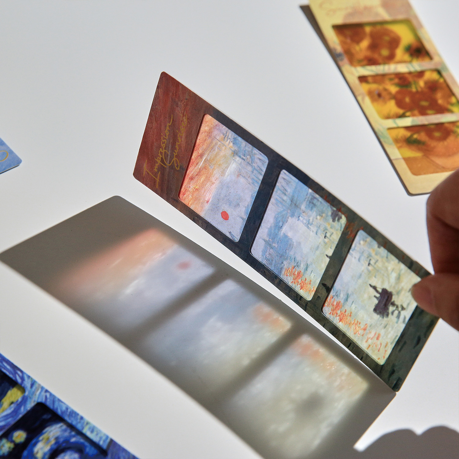 莫奈印象油画胶片反转书签