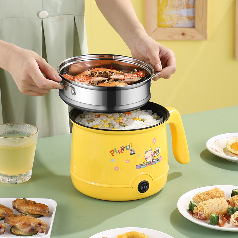 电煮锅多功能家用小锅小功率学生宿舍煮面火锅1人2小型迷你煮饭锅