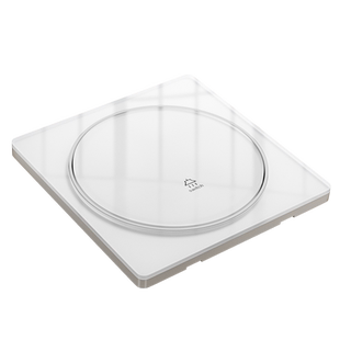 白色超薄有机玻璃五孔带开关插座面板一开双控家用暗装86墙壁16A