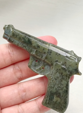 和田玉河磨玉料吊坠毛衣链保真