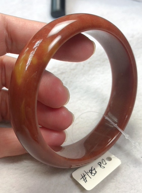 佘太玉红手镯正圈58口天然玉石一物一图包邮实物拍摄