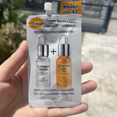 泰国正品皇家ROYAL BEAUTY维他命C+胶原蛋白精华保湿抗皱dan斑8ML