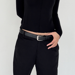 头层牛皮真皮针扣皮带Bella男女同款 基础款 百搭低腰腰带 DoOr