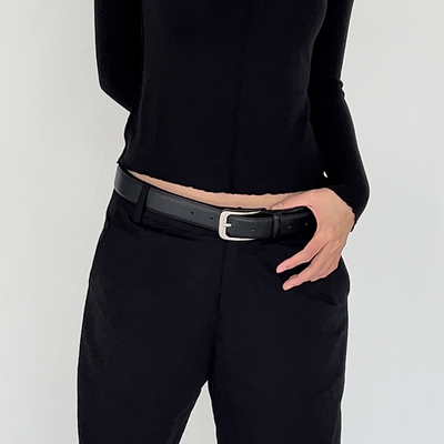 基础款头层牛皮真皮针扣皮带