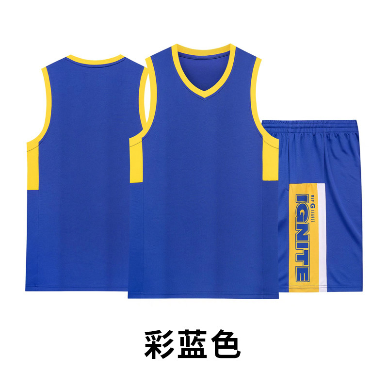 篮球服套装定制背心大中学生训练比赛队服男蓝色儿童夏季速干球衣