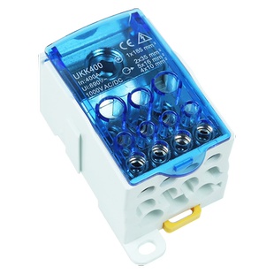 UKK一进多出接线端子排导轨式80A125A160A250A400A大电流分线盒