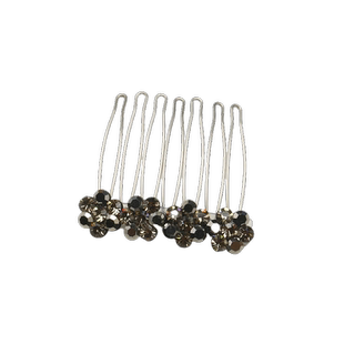 仙美头饰发夹倒插梳金属水晶发梳插梳刘海梳发卡气质古风头发夹子