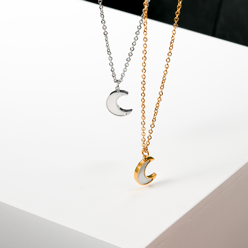 小众轻奢星月镀18k金锁骨链项链